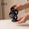 Desktop Decorative Figurine Modern Abstract Twisted Statue, 3D Printed Infinity Twist Ornament, Minimalist Unique Hollow Geometric Statue Artistic