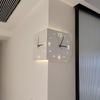 Double Sided Corner Wall Clock,Decorative Wall Clocks with Light for Living Room Decors Wall Mounted Angles Clocks Gift