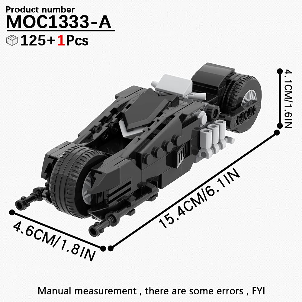 MOOXI MOC Bat Heroes Motorcycle Bricks Car Vehicle Figures Stand Compatible Building Blocks Toys For Children Adult Friends Gift