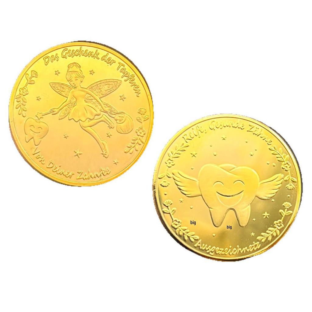 European Tooth Fairy Coin for Children - Replacement, Gift, and Halloween Decoration