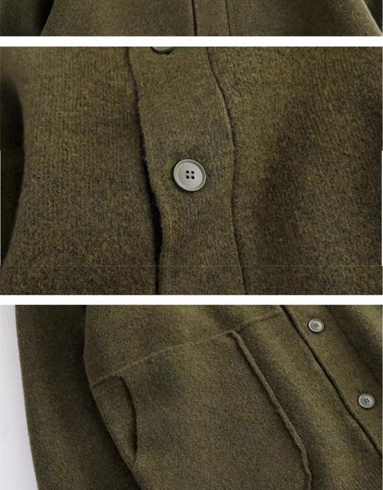 Men's Thick Knit Cardigan - Autumn Winter Solid Color Simple Sweater Coat