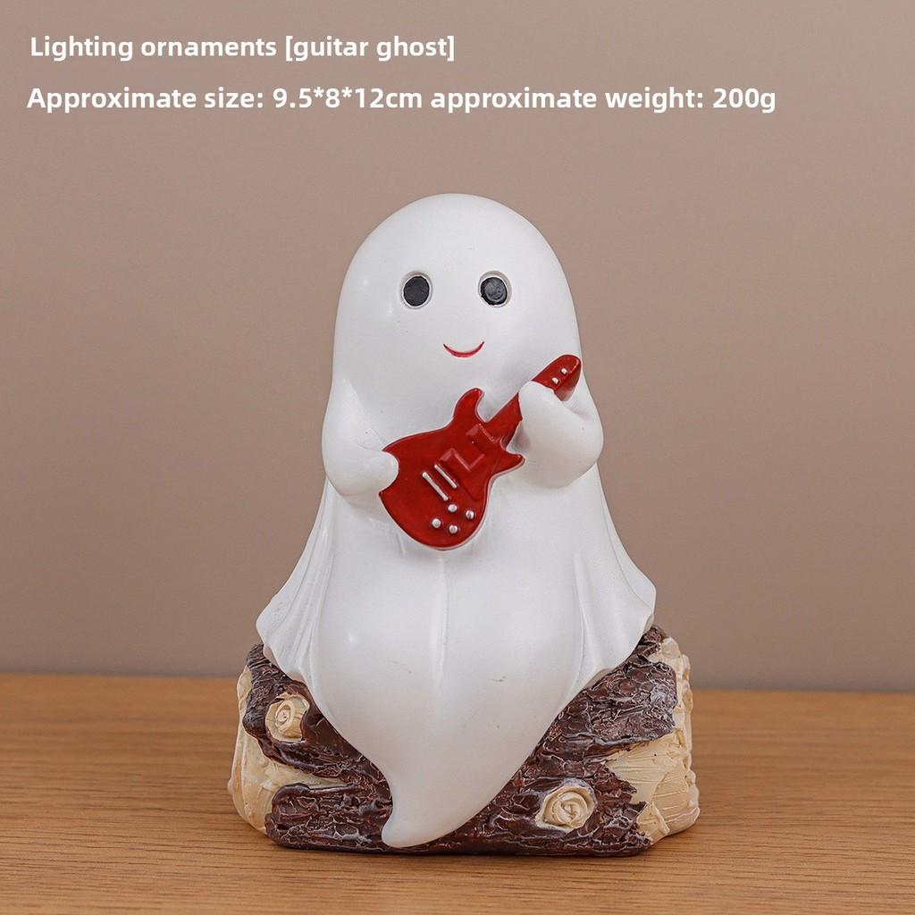 Ghost Reading Book Lamp Resin Decor For Halloween Parties And Gift Giving