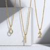 Cute Number 0 1 2 3 4 5 6 7 8 9 CZ Pendant Birthday Lucky Number Charm Necklace Rolo Chain Adjustable KN652