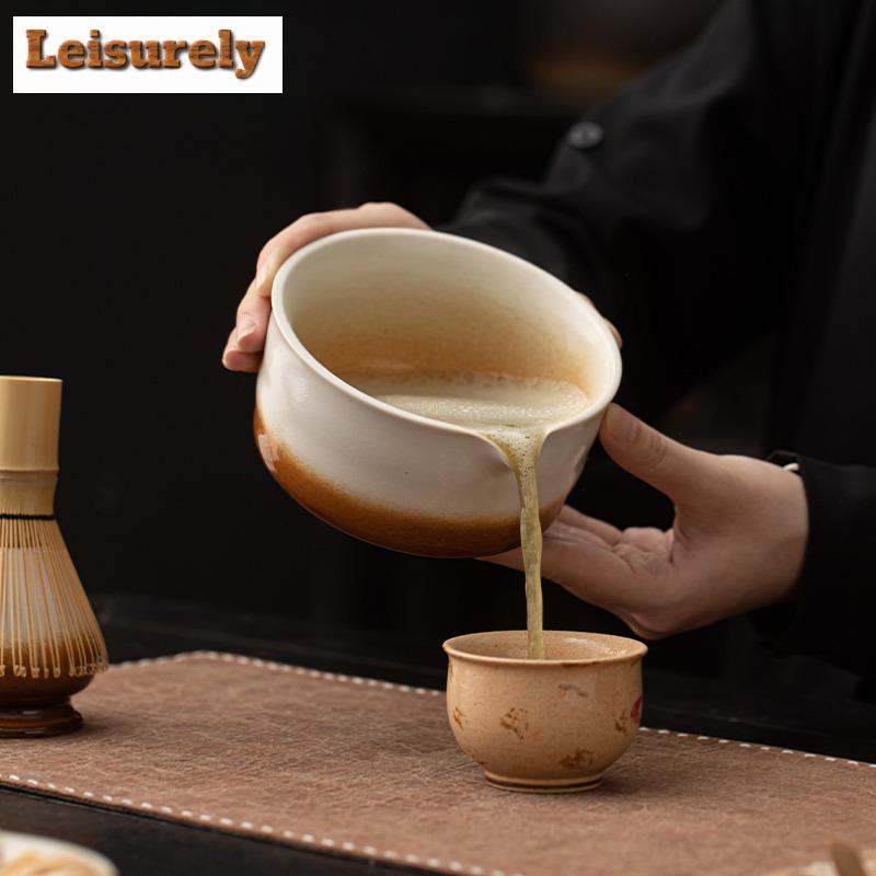 Kiln-change Wave Crescent Moon Matcha Bowl Ceramic Tea Craft Stand Tea Brush Support Song Dynasty Teapot Tool Teaset Accessories
