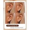 Bobisty Surgical Steel Flat Back Earrings for Women 14K Gold Plated Heart Flower Stud Earring Set Hoop Cartilage Earring Stack