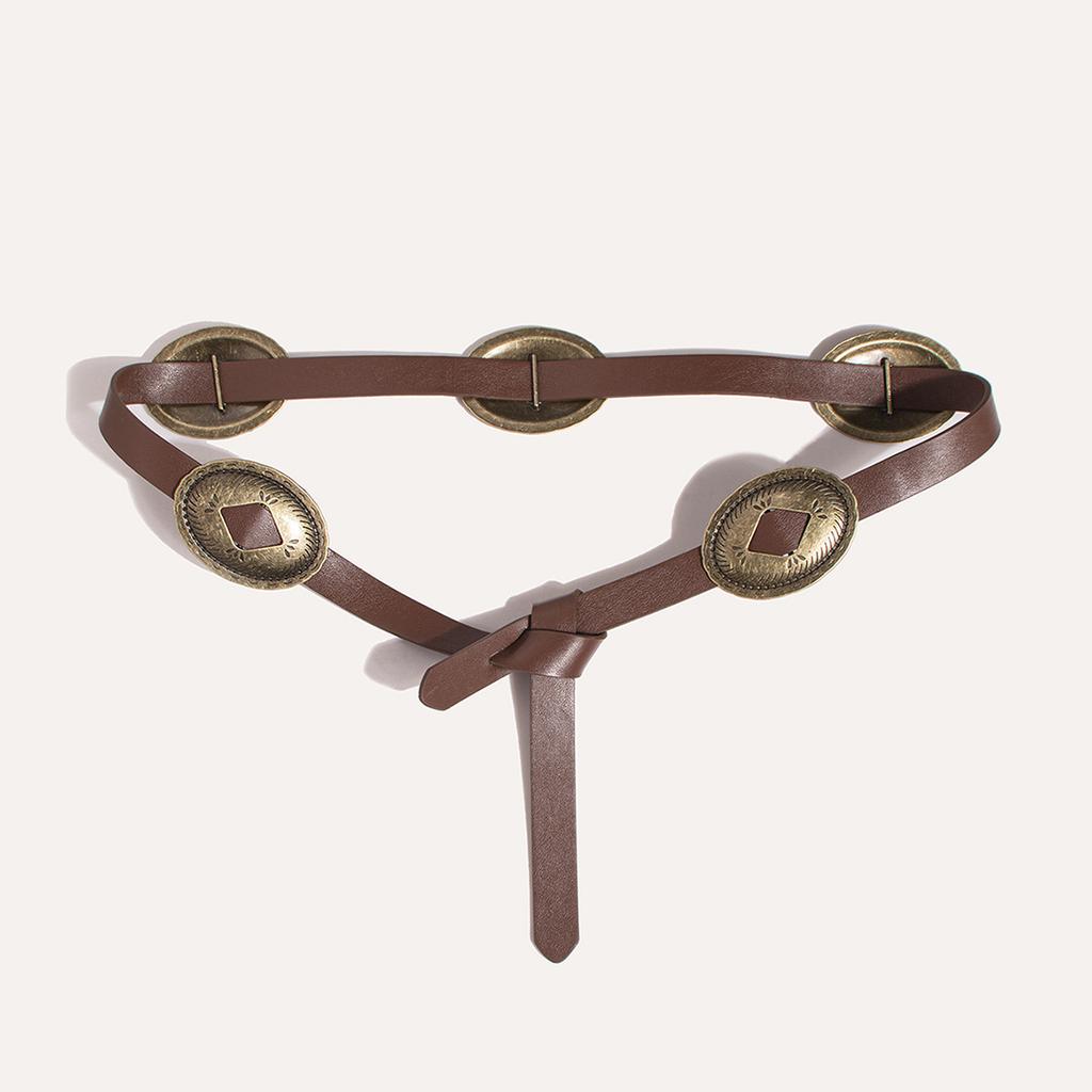 New European and American Retro Ethnic Style Wears Large Carved Accessories for Women's Casual Versatile Belt