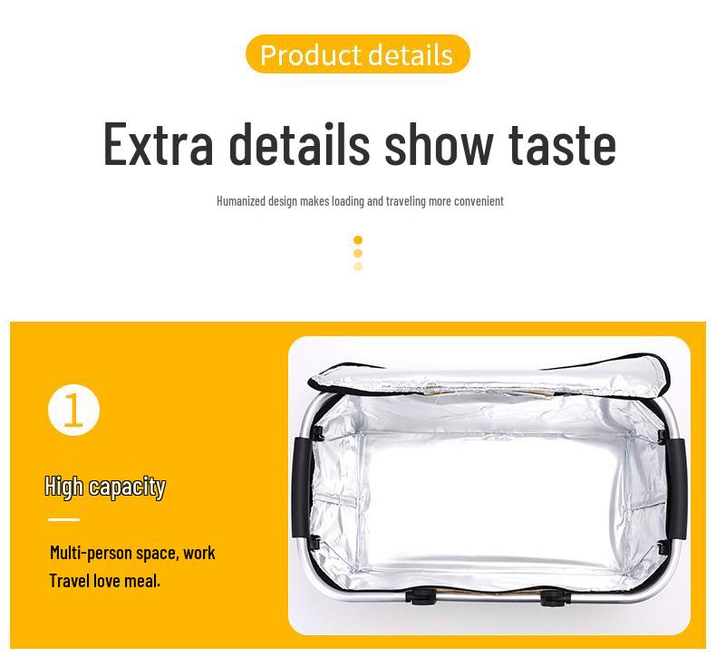 Portable Insulated Folding Picnic Basket - Ideal for Outdoor Trips, Shopping, and Storage.