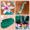 Non-Toxic Lotus Orchid Building Block Home Furnishings Bricks Flowers Plant Model Bricks Potted Flower Bouquet Model Romantic Home 728Pcs