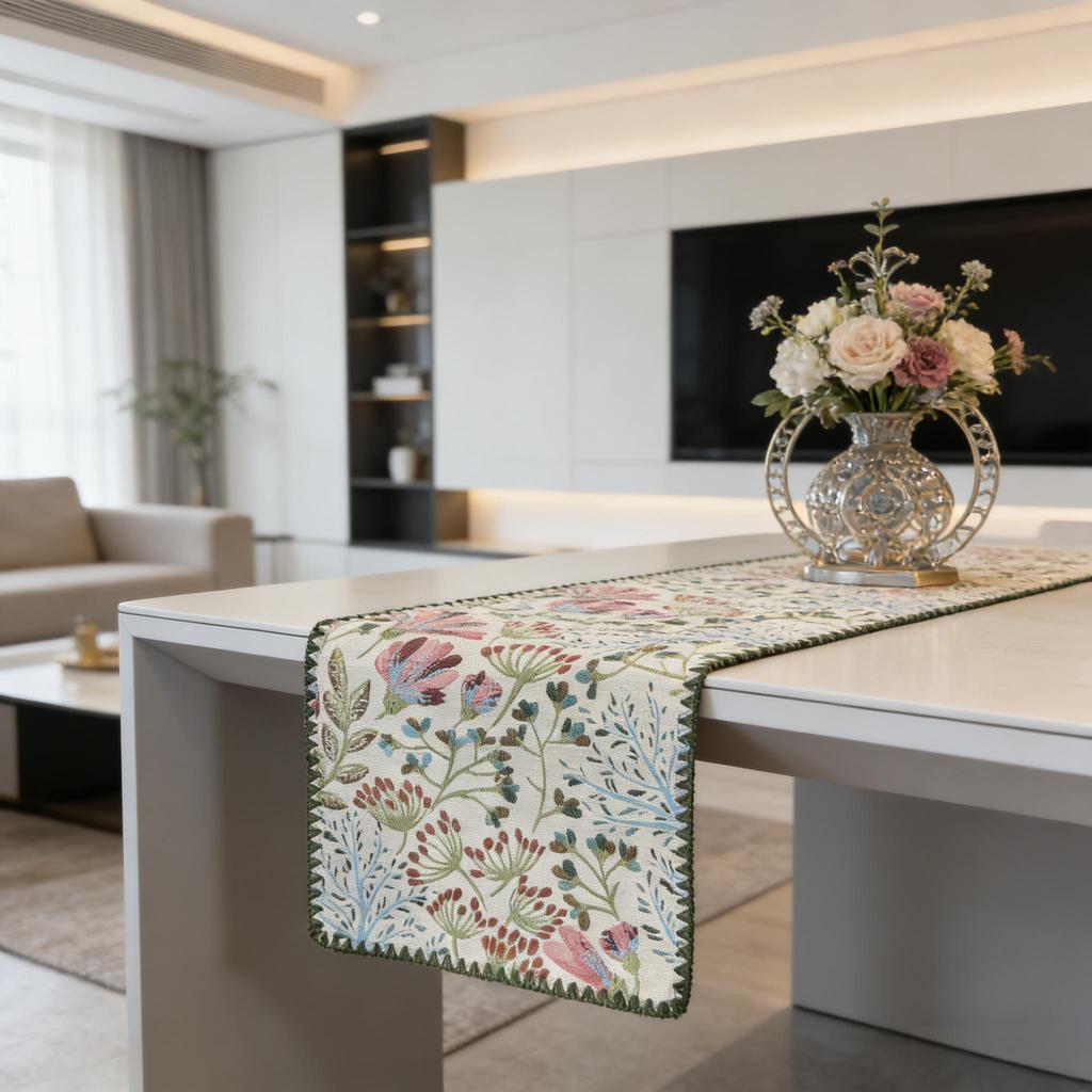 Modern Decorative Home Table Runner Nordic Cotton Linen, Soft Table Runner for Dining Table TV Stand Center Table Table Runner
