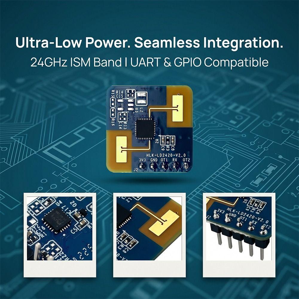 8m Range LD2420 Radar Sensor GPIO Output Micro Motion Detection Sensor Human Presence Sensor HVAC