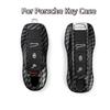 Für Porsche Boxster Cayman Panamera Cayenne 911 Autoschlüsselhülle 918 997 991 Kohlefaser Schlüsseletui Autozubehör Schutzhülle