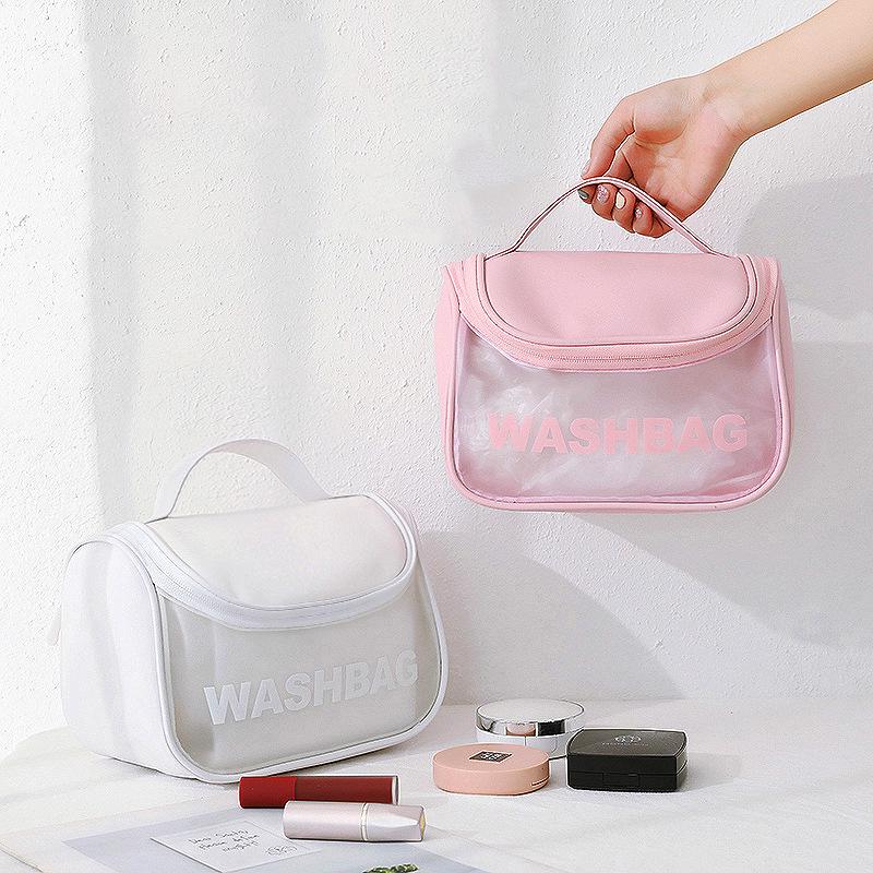 Travel Makeup Bag - High-End Waterproof, Multi-functional, Large Capacity, Transparent with Logo Print