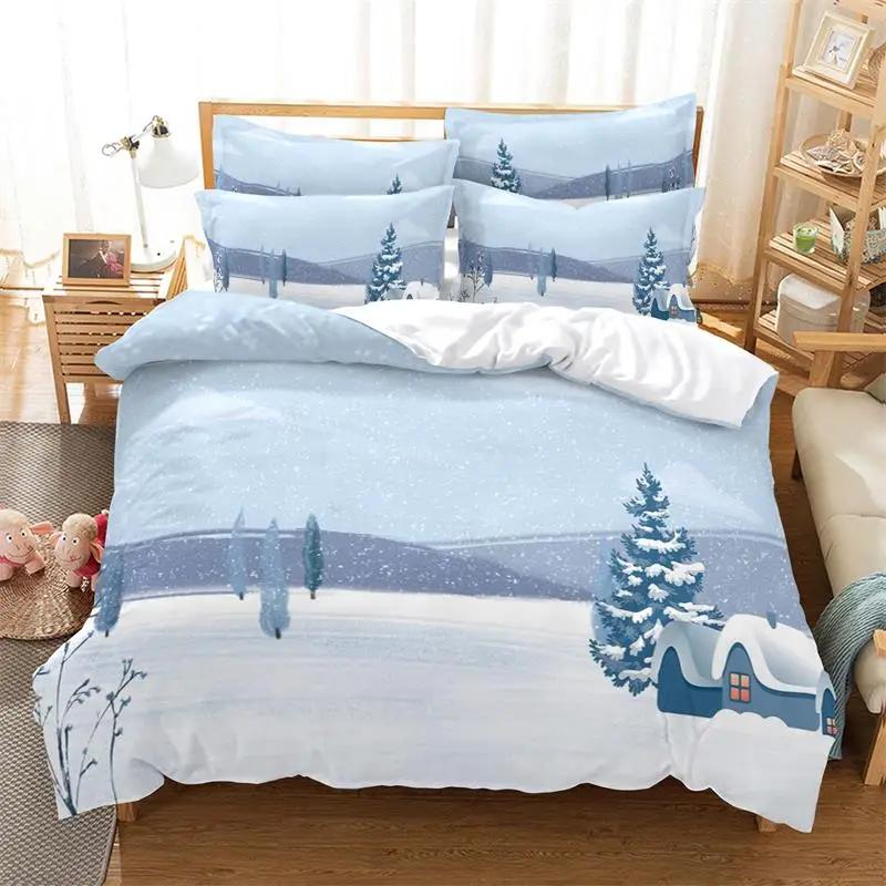 

White Swans ,Snowflakes,Sharks 3D Bedding Set Single Double Duvet Cover Set Bedlinen Bedroom Decor Home Textile Bedspread Hot EU single(135x200cm)
