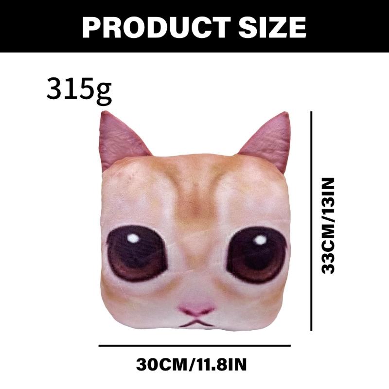 Cuddly Animals Plushie Throw Pillow El Gato Animals Plush Soft Stuffed Felines for Snuggles Play Used for Home Decors