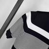 Herren Sommer Slim Gestreiftes Kurzarm-Poloshirt - Trendiges, lässiges Strick-T-Shirt mit Revers in Kontrastfarbe