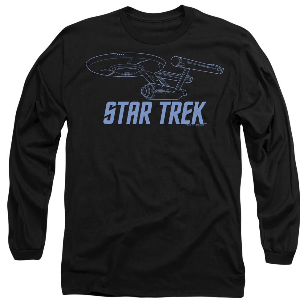 STAR TREK Unisex Adult Enterprise Outline T-Shirt