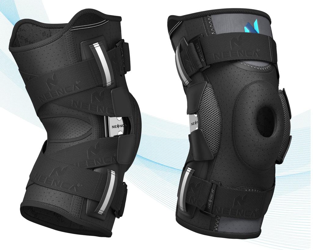 NEENCA Professional Knee Knee Firm Patented Knee for Strong Stability for Exercise Support, Pad, Fixation, X-band System, Fixation, Knee-only, Sports,