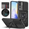 Slide Camera Lens Phone Case For Vivo V21 V21E V23 V23E Y33S Y31 Y30 Y11 Y12 Y15 Y51 Y20i Y21 Y91C 4G 5G Military Grade Shockproof Armor Ring Cover