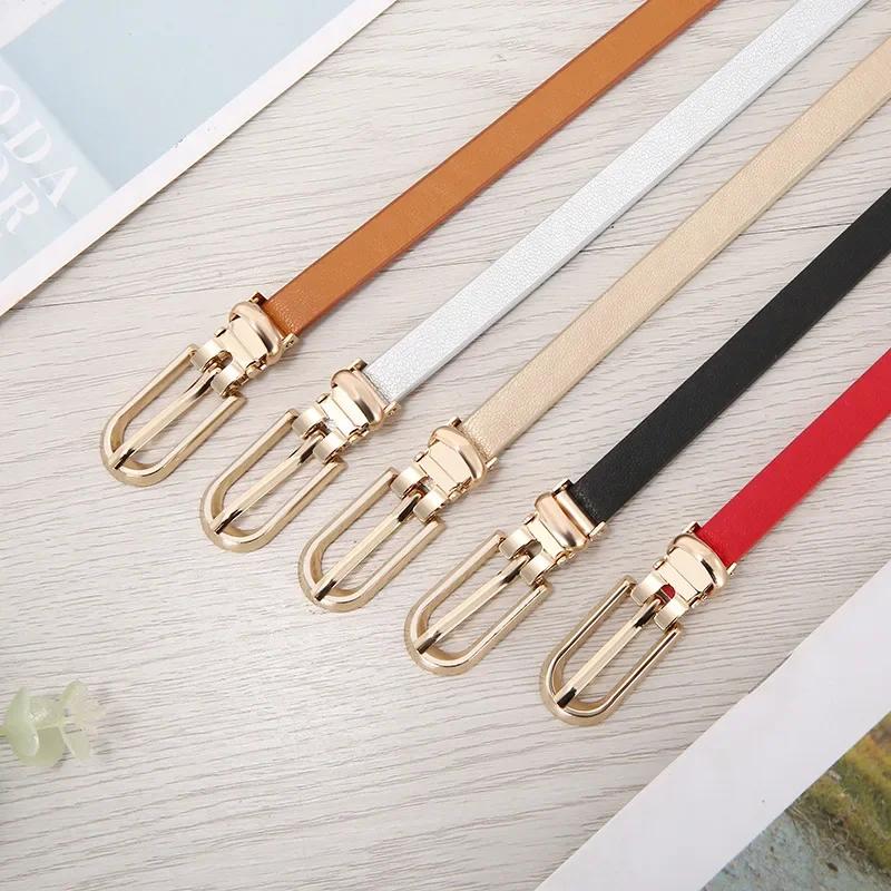 New Arrival Decorative Belt for Dresses and Sweaters Skinny PU Leather Belts for Women with Various Colors