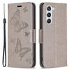 For Samsung Galaxy S25/S24 Phone Case Butterfly Imprinted PU Leather Wallet Cover
