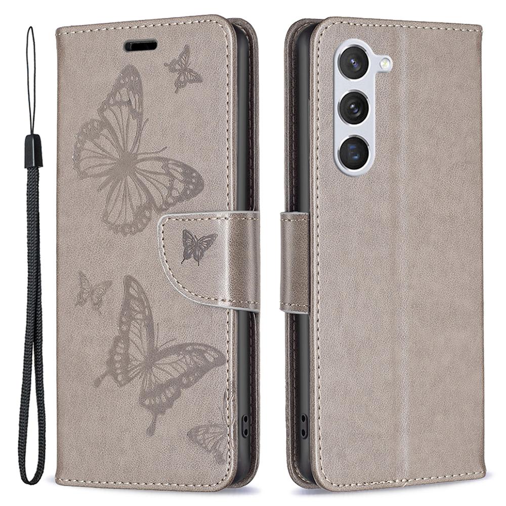 For Samsung Galaxy S25/S24 Phone Case Butterfly Imprinted PU Leather Wallet Cover