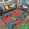 Tropical Plant Pattern Rug for Home Decor Suitable for use as an anti-slip game mat for living room and bedroom sofas