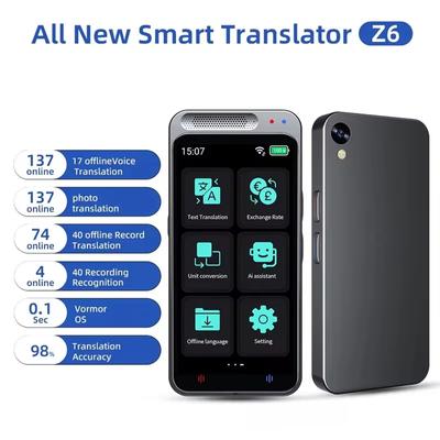 5-Way Portable Language Translator Device Foreign Language Translators with Instant WiFi-Free Translation Real-Time 138 Languages and Accents Support