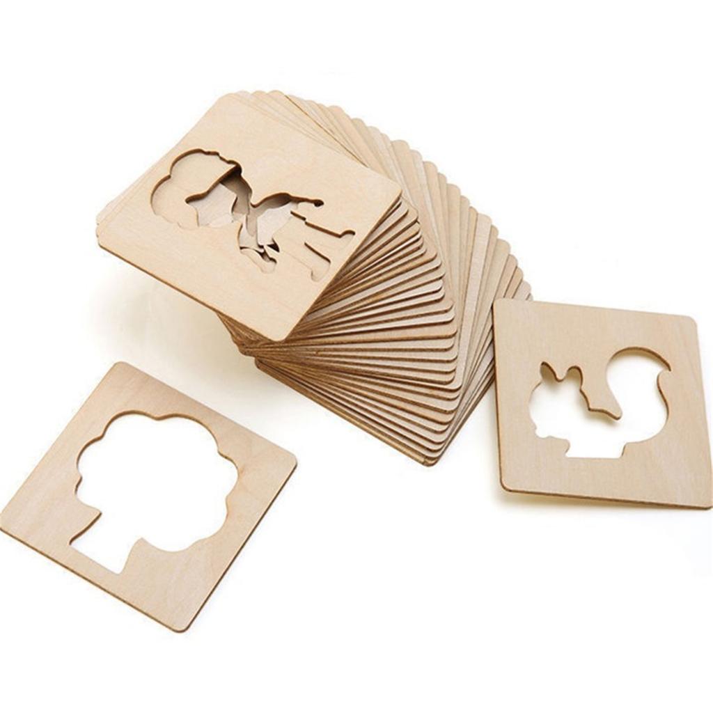 Heiß Kinder Malspielzeug Kleinkind Kritzeln Lernspielzeug Holz DIY Malvorlagen Puzzle Lernspielzeug