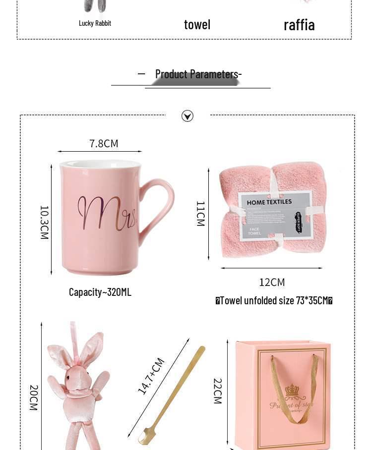 Creative Souvenir Mug Gift Box - Elegant Wedding & Bridesmaid Heartfelt Return Gift