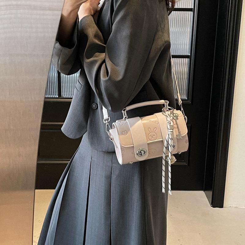 Versatile hand carry small bag women's new trendy fashion texture pillow bag high-end single shoulder messenger bag