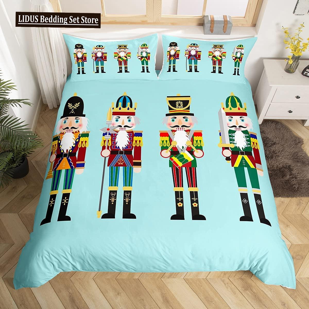 

Christmas Gnomes Duvet Cover Set Santa Claus Xmas Comforter Cover Merry Christmas Bedding Sets Winter Snow Holiday Quilt Cover EU single(135x200cm)