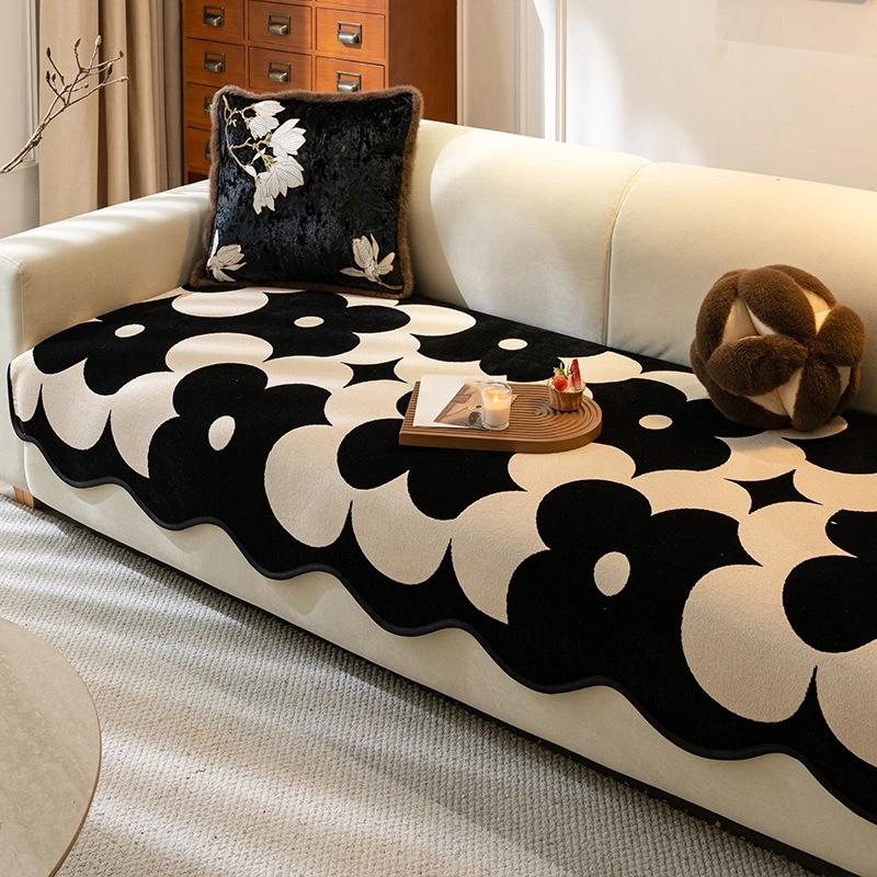 Luxuriöses Sofakissen Winter Sommer Universal Rutschfest Elegant Sofabezug Decke Für Gerades Sofa Sitzkissen