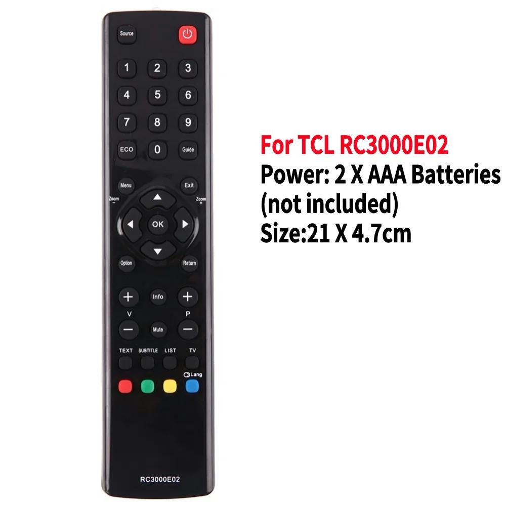 

Пульт дистанционного управления для телевизора TCL RC3000E02 LED LCD ТВ Беспроводной контроллер Работает от батареек Запасные части для смарт-телевизора
