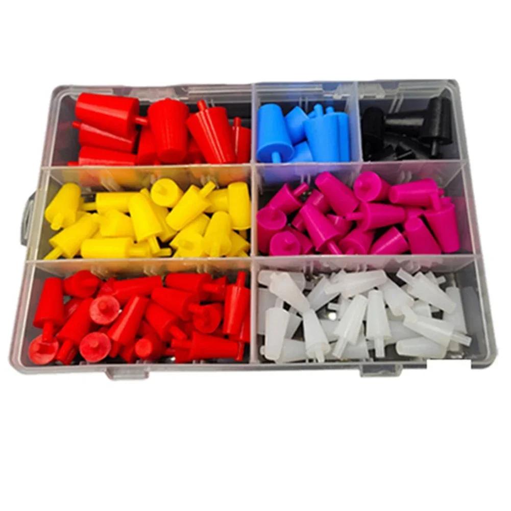 60Pcs Random Color High Temp Masking Powder Coating Silicone Cone Assortment Kit 7 Different Sizes Car Accessories Interiors