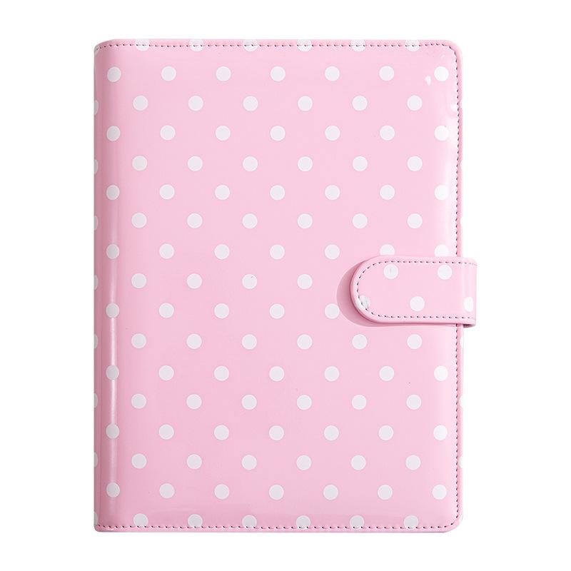 A5 Loose-leaf Account Notebook Spotted Cover Planner Custom Financial Organizer Multi-slot Work Journal Portable Record Book