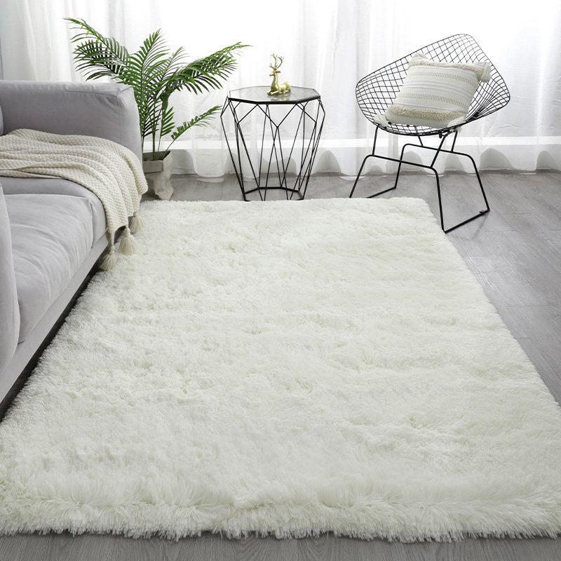 Weicher Teppich für Wohnzimmer Grüner Schlafzimmerteppich Langflor Rutschfest Babyteppich Balkondecke Gemütliche Nachttischteppiche Dekoration