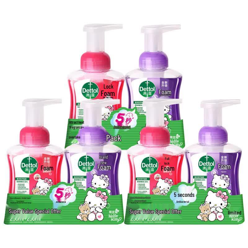 Dettol Foaming Antibacterial Hand Wash 3-Pack (Cherry Blossom + Orchid)