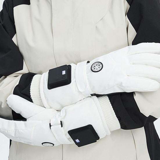 Mănuși de iarnă încălzite pentru bărbați și femei, mănuși electrice cu încălzire cu baterie de 1200mAh, 3 niveluri de încălzire, mănuși încălzite reîncărcabile pentru schi, ciclism, sporturi de zăpadă