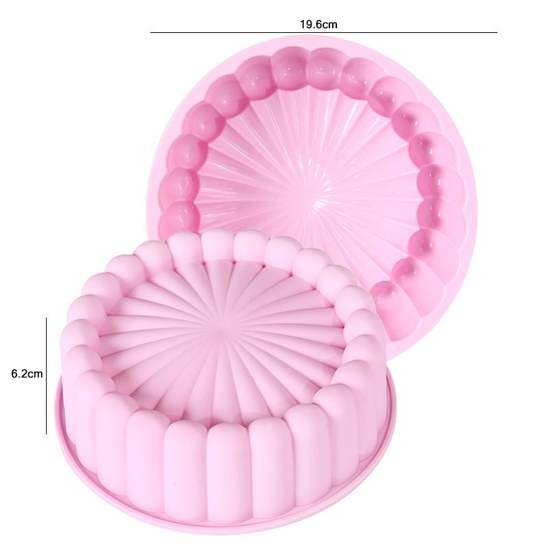 FAIS DU Silicone Round Cake Mold 8Inch Silicone Cake Pan For Baking Charlotte Cake Pan DIY Baking Strawberry Shortcake Cake Mold