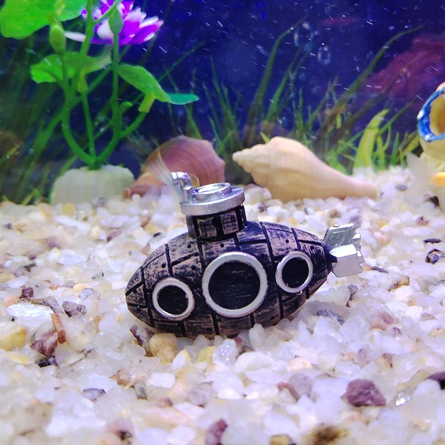 3er-Pack Harz-Aquarium-U-Boot-Ornamente - Realistische Unterwasser-Dekoration für Zuhause & Büro