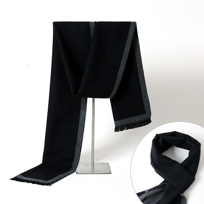 Plaid Men Scarf Winter Cashmere Warm Neckerchief Men'S Scarves Business Long Pashmina Shawl Christmas Gifts For Man