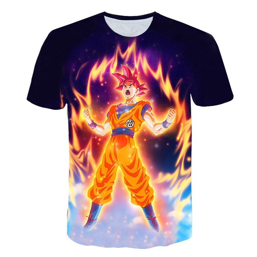 

Футболка детская Dragon Ball Z Goku 3D Print Летняя мода для отдыха мужская унисекс одежда Топ S