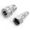 Pressure Washer Swivel Adapter: 5000 PSI 304 Stainless Steel 360-Degree Rotation Prevents Hose Kinking - M22 to 3/8" Quick Connect Fitting - Anti-Tan