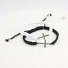 Minimalist Multi-Color Hand-Woven Stainless Steel Cross Couple Bracelet