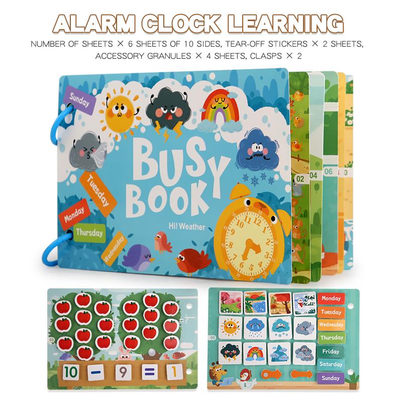Montessori Baby Busy Book My First Quiet Book Early Learning Educational Toy Children Matching Game for Babies Aged 2-3 Years