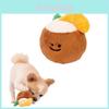 Interactive Dog Toy Coconut Ball With Sound Plush Material 31g Weight Great For Teeth Grinding
