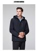 Men's Hooded Winter White Duck Down Jacket - Warm Middle-aged Business Outerwear