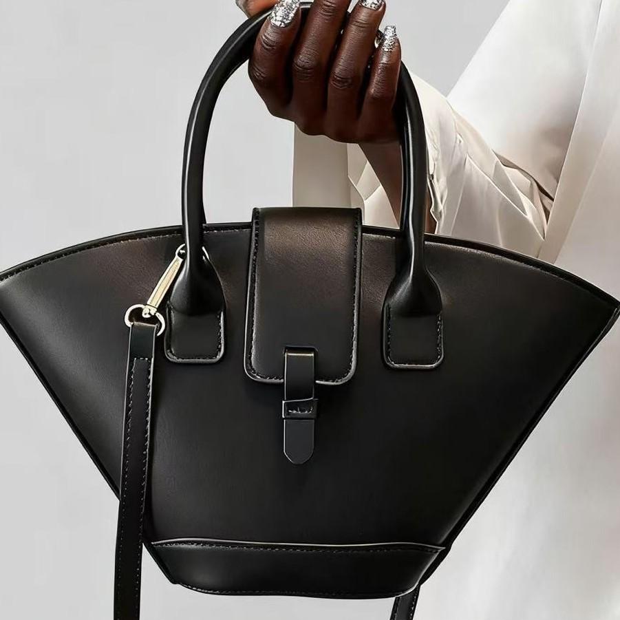 Fashi Designer Bucket Bag PU Leather Women Handbags Large Shoulder Crossbody Bags Half Mo Basket Bags for Women 2026 Tote