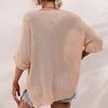 Autumn Women’s European & American Loose Pullover Knit Sweater with Pockets - Casual Round Neck, Long Sleeve