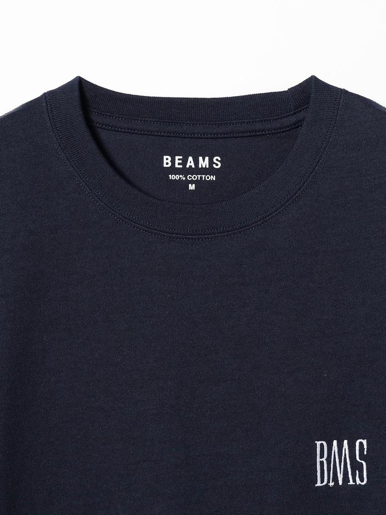 Beams S/S TEE BMS Logo Basic T-Shirt Navy Large 11041321803